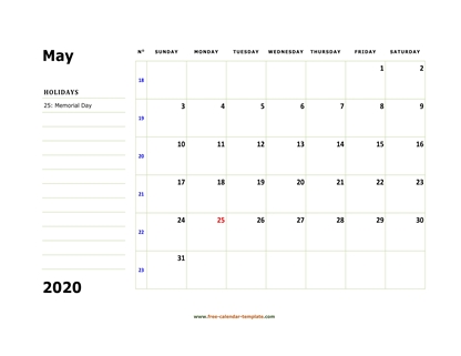 may 2020 calendar boxnotes horizontal