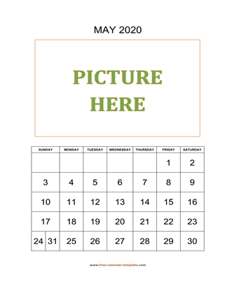 may 2020 calendar picture vertical