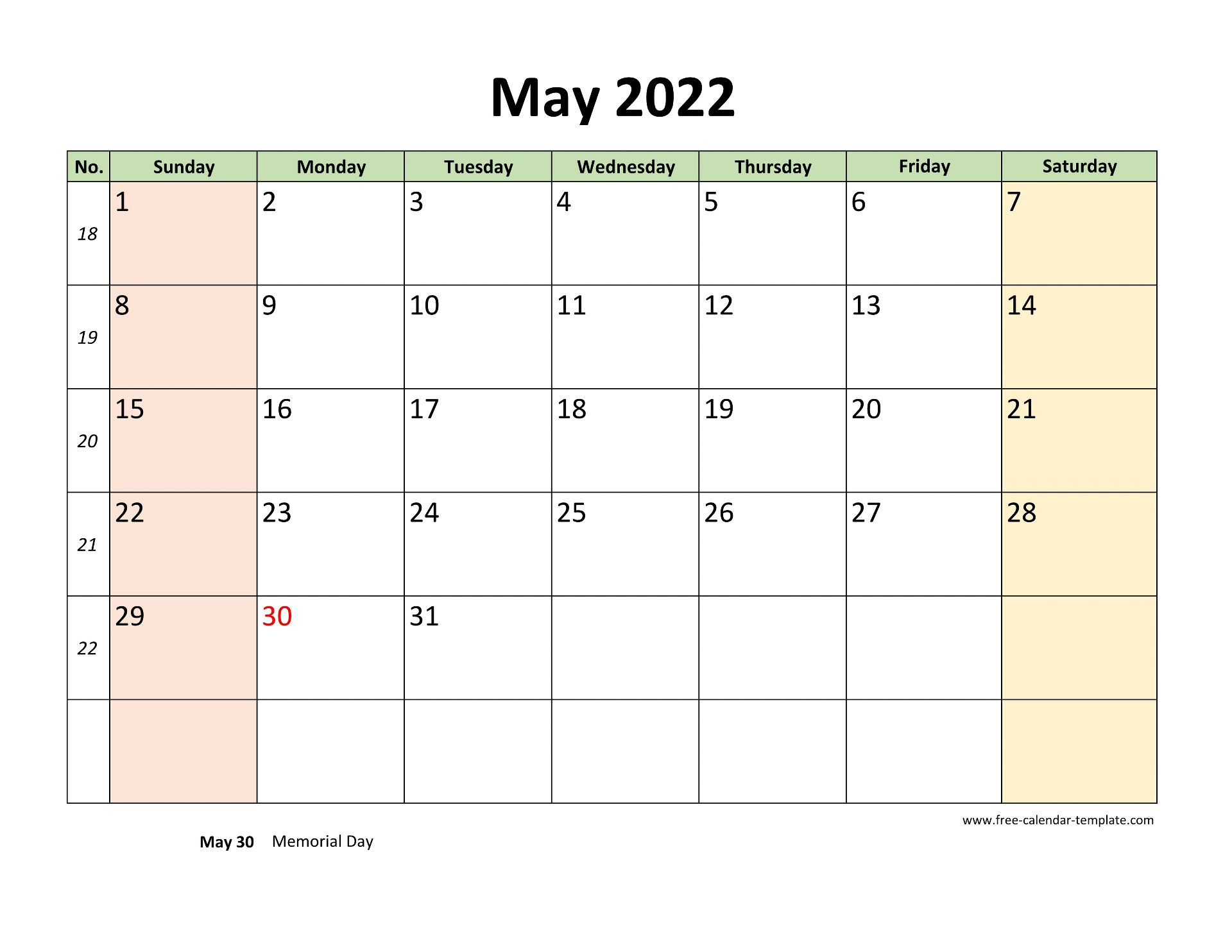 Free Calendar Template May 2023 Printable Templates Free