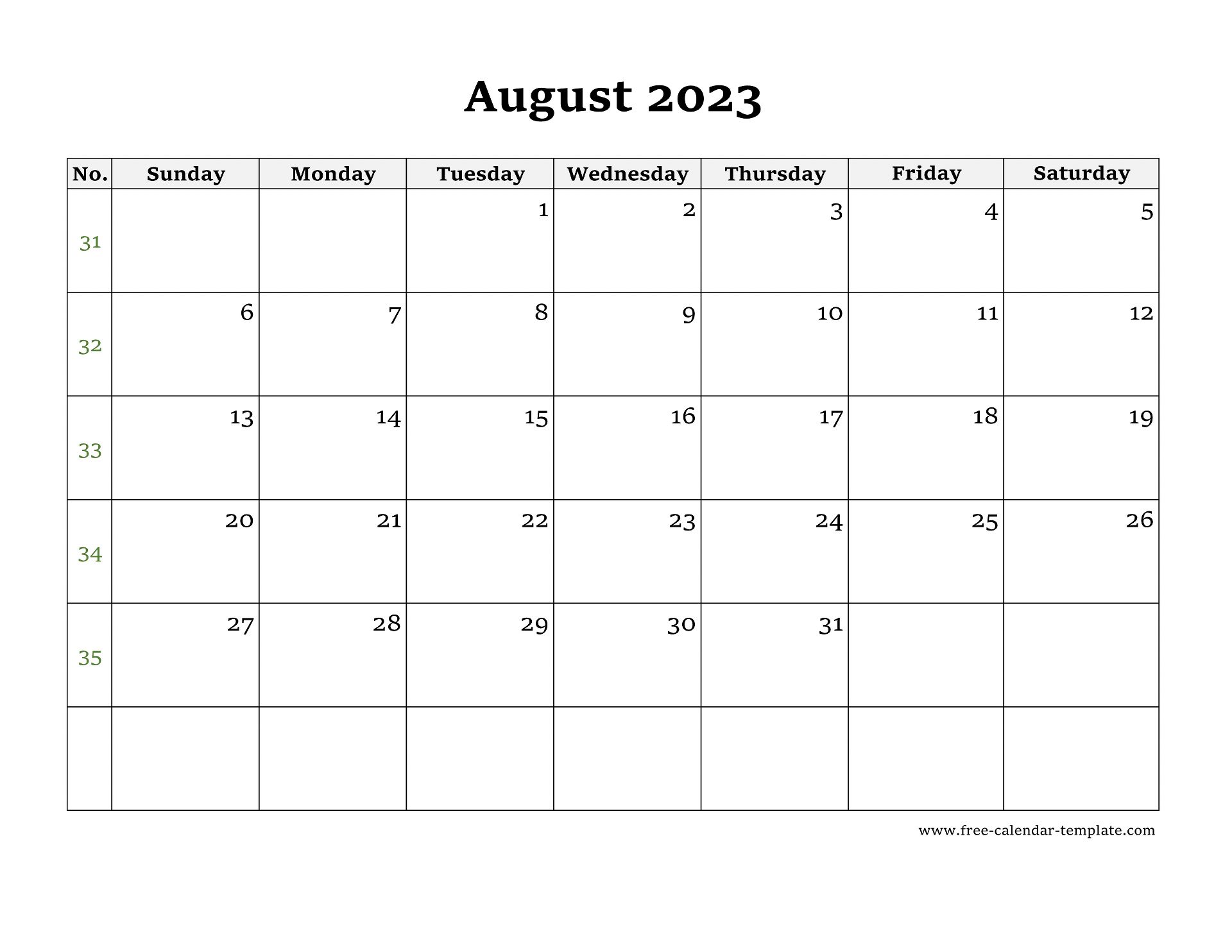 Free Printable Calendar Large Boxes 2023 Time And Date Calendar 2023 