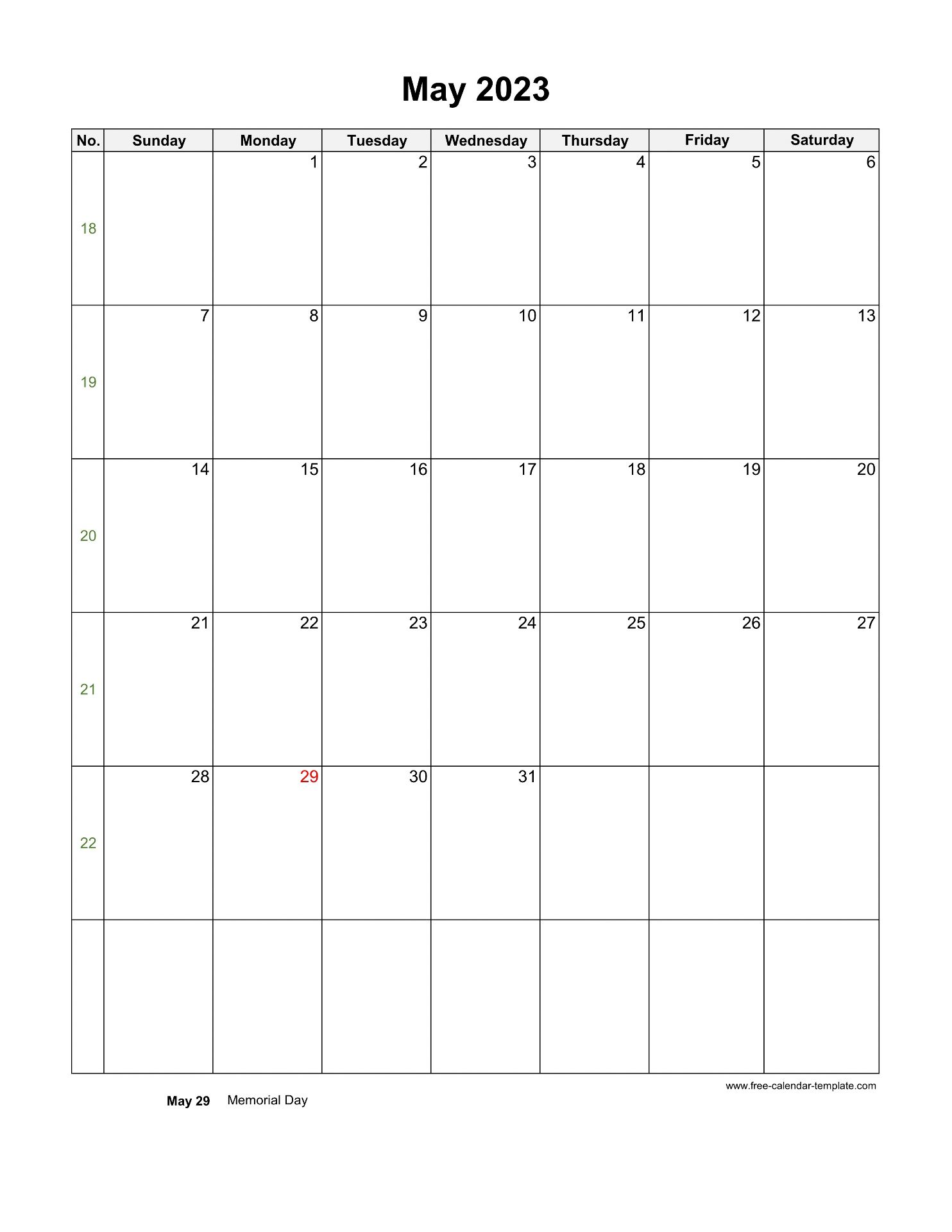 May 2023 Calendar Free Printable Calendar May 2023 Calendar Free 