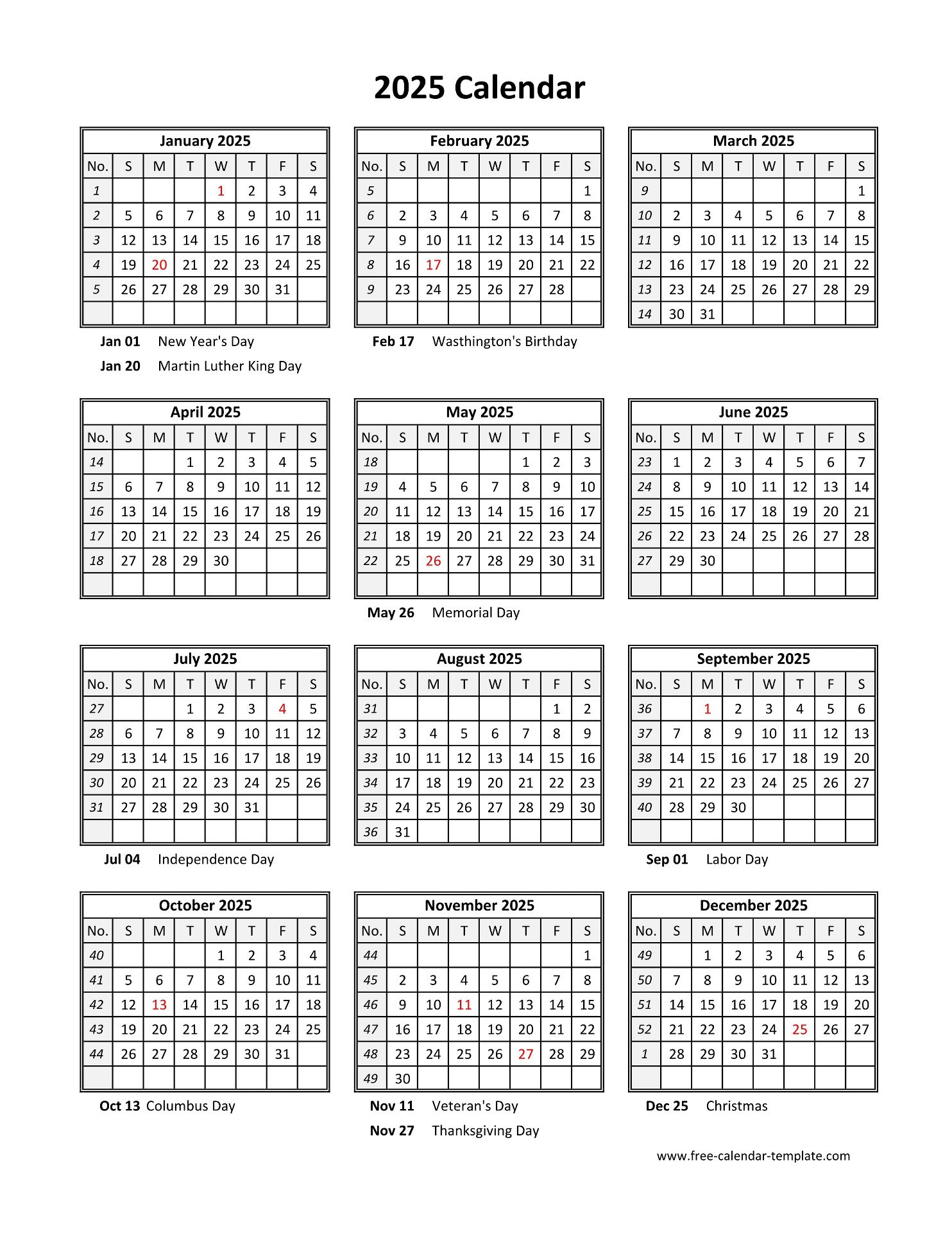 2025 Printable Calendar Template Word Free Download Tamra Franciska